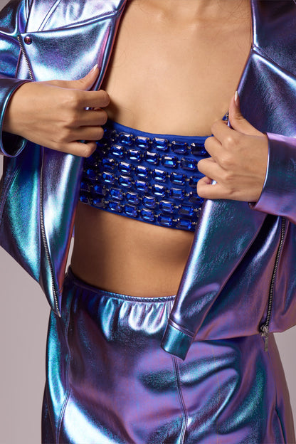 Holographic Rhinestone Top