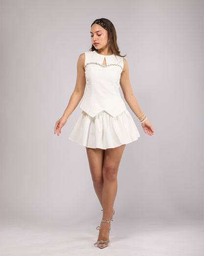 Ivory Elegance Skort