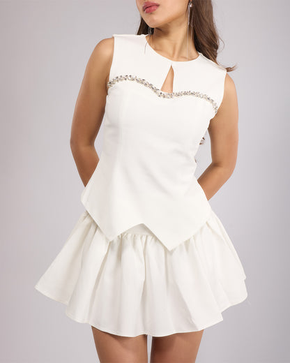 Ivory Elegance Skort